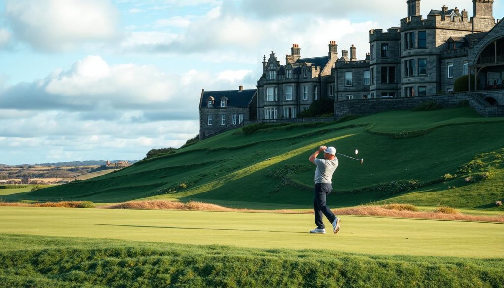 Image of a golfer at St. Andrews